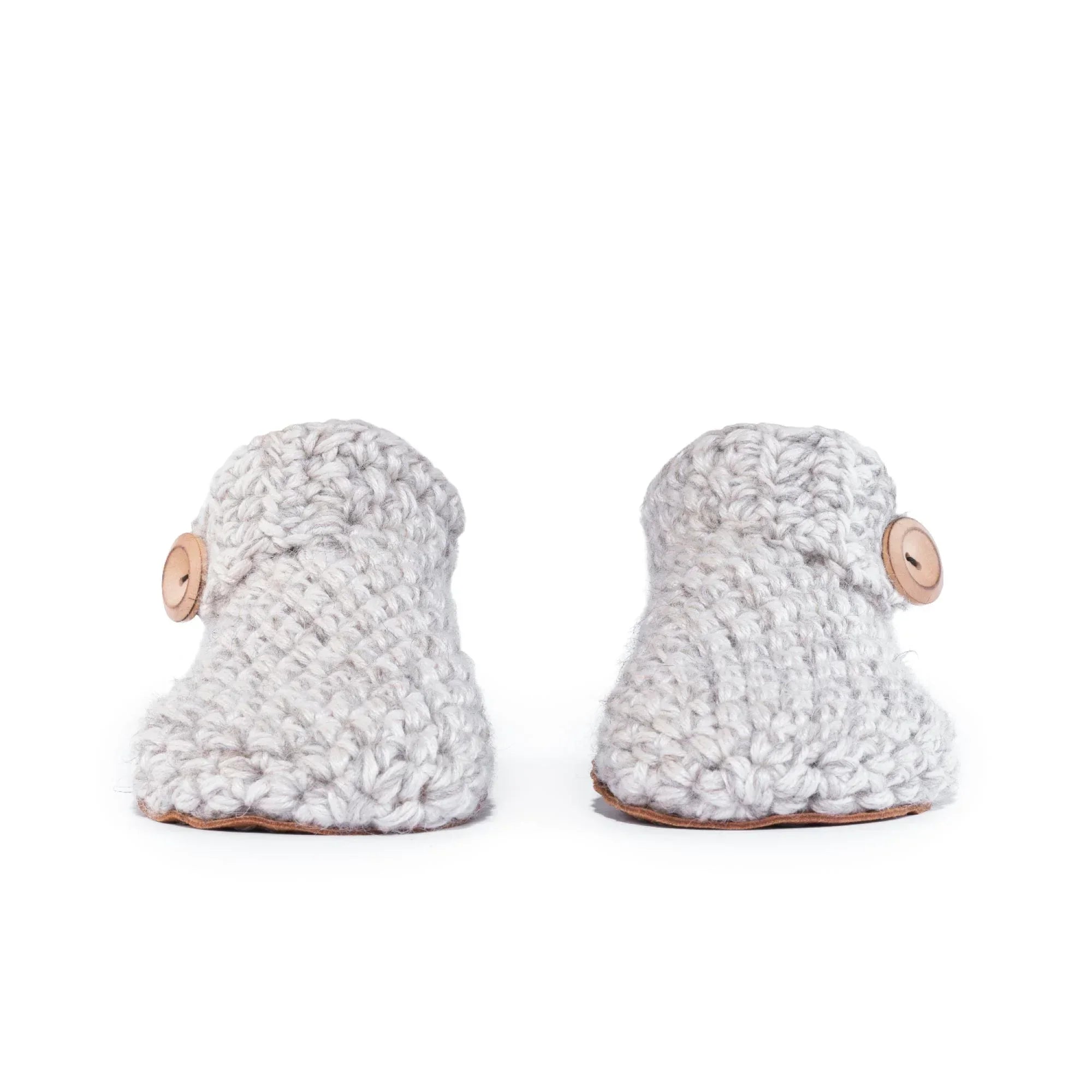 Beige Ankle Bootie Wool Slippers by Kingdom of Wow_front view