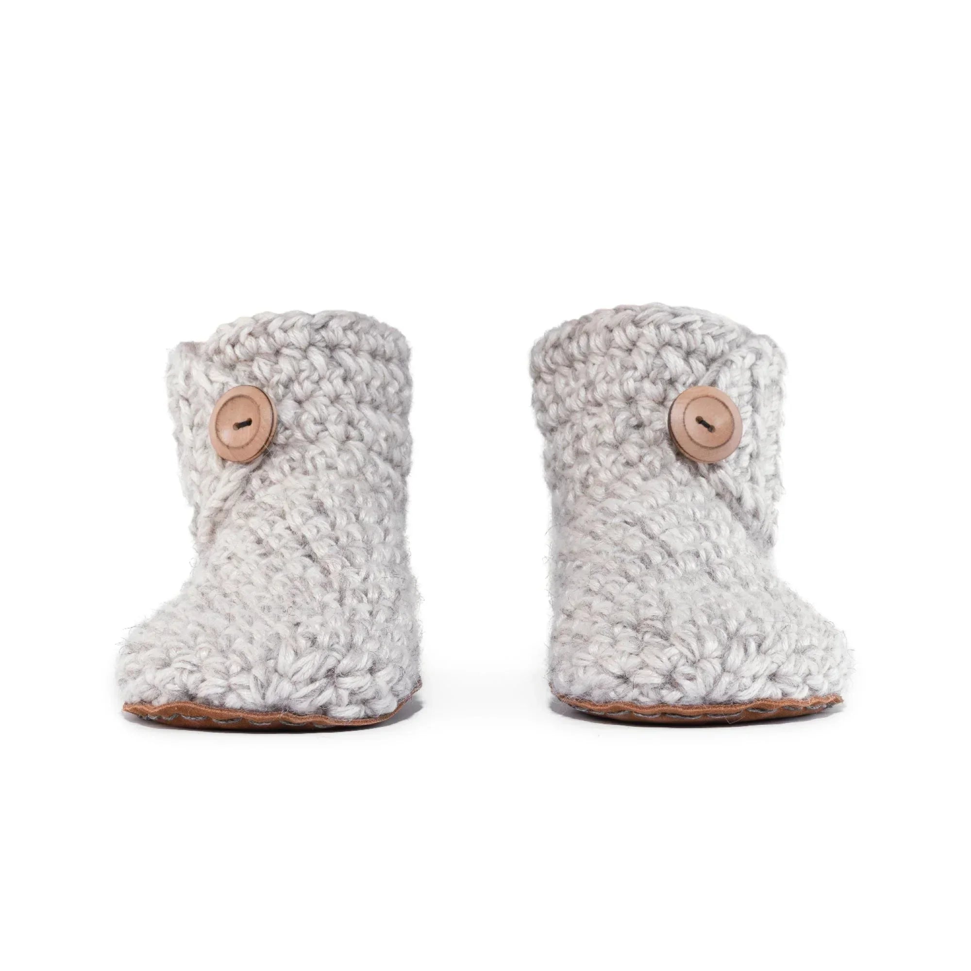 Classic chai beige high top bootie wool slipper by Kingdom of Wow_front view