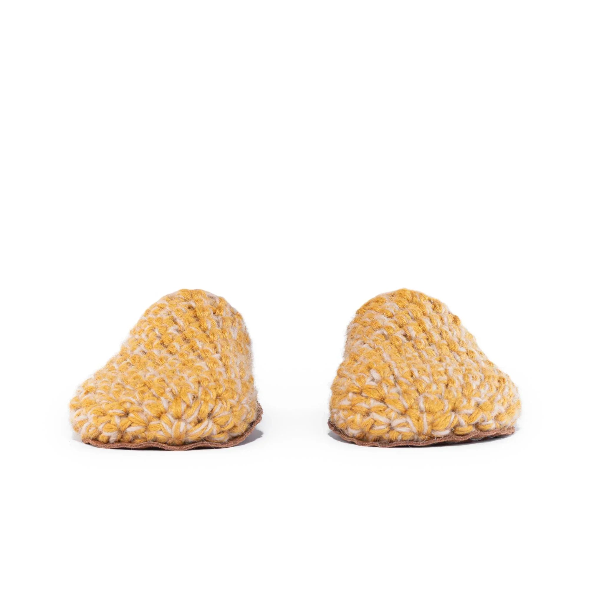 Yellow Classic Original Wool Slippers by Kingdom of Wow_front view