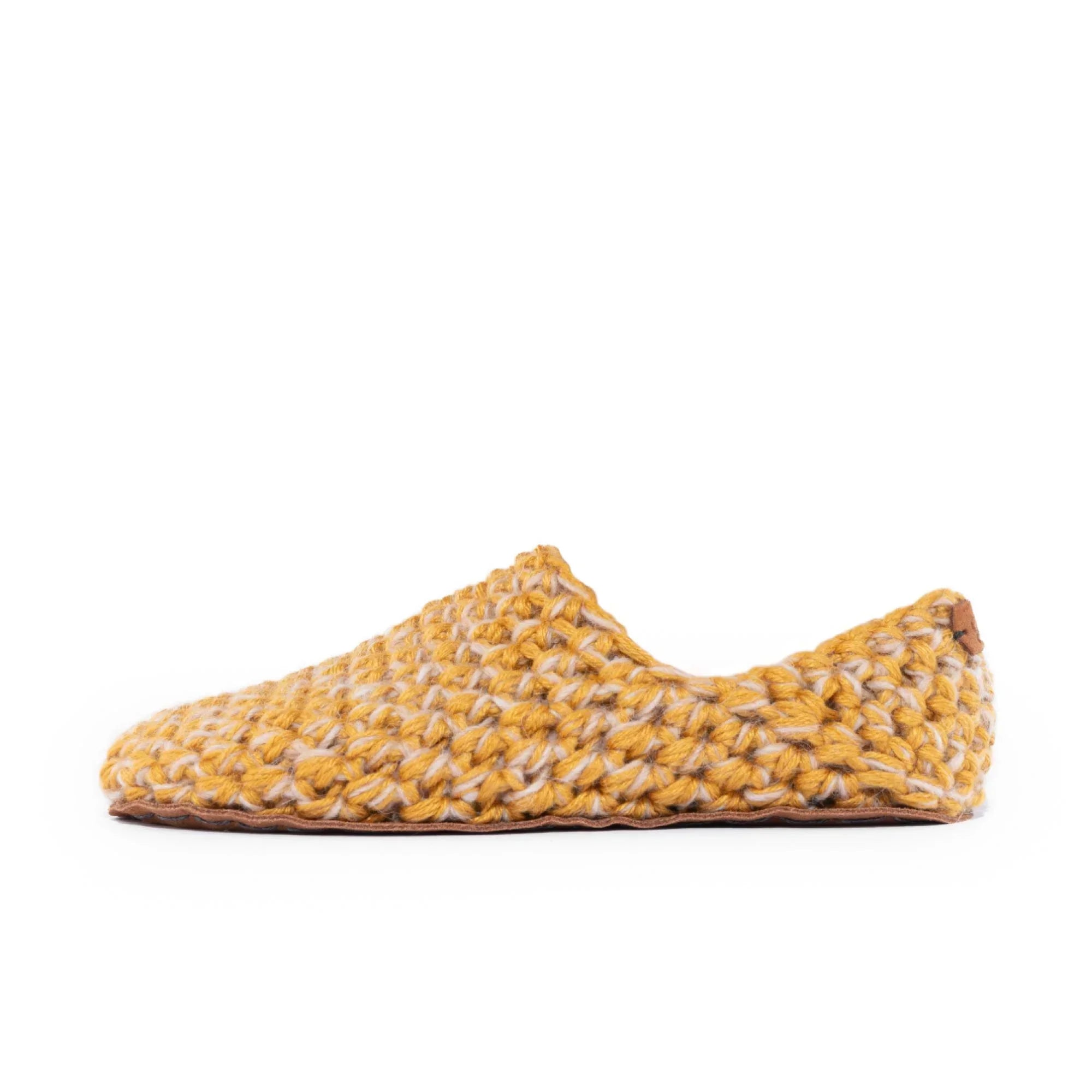 Yellow Classic Original Wool Slippers by Kingdom of Wow_side view