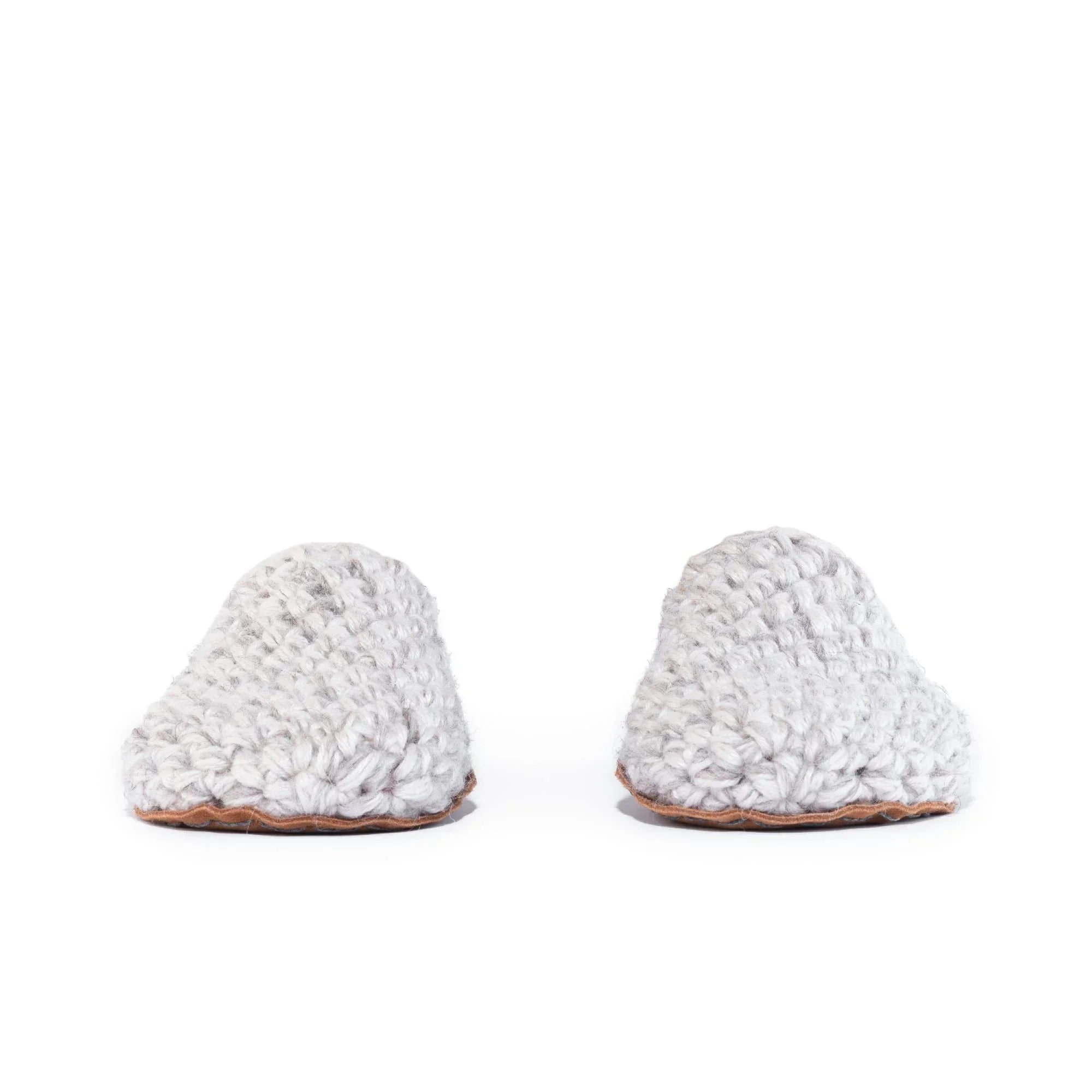 Beige Original Wool Slippers by Kingdom of Wow_front view