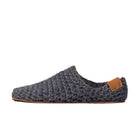 dark gray light slippers made from two strands of wool by Kingdom of Wow_side view