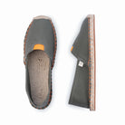 khaki green extra fit espadrilles for men with orange finishes top view