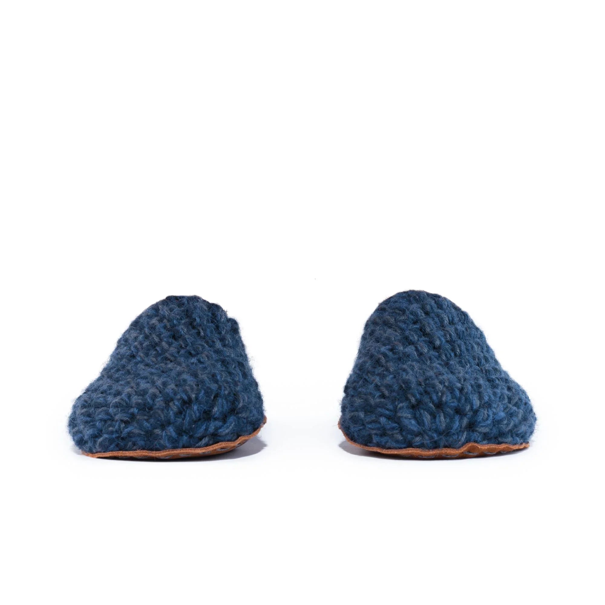 navy blue Original Wool Slippers by Kingdom of Wow_front view