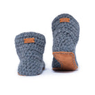 Classic charcoal gray high top bootie wool slipper by Kingdom of Wow_back view