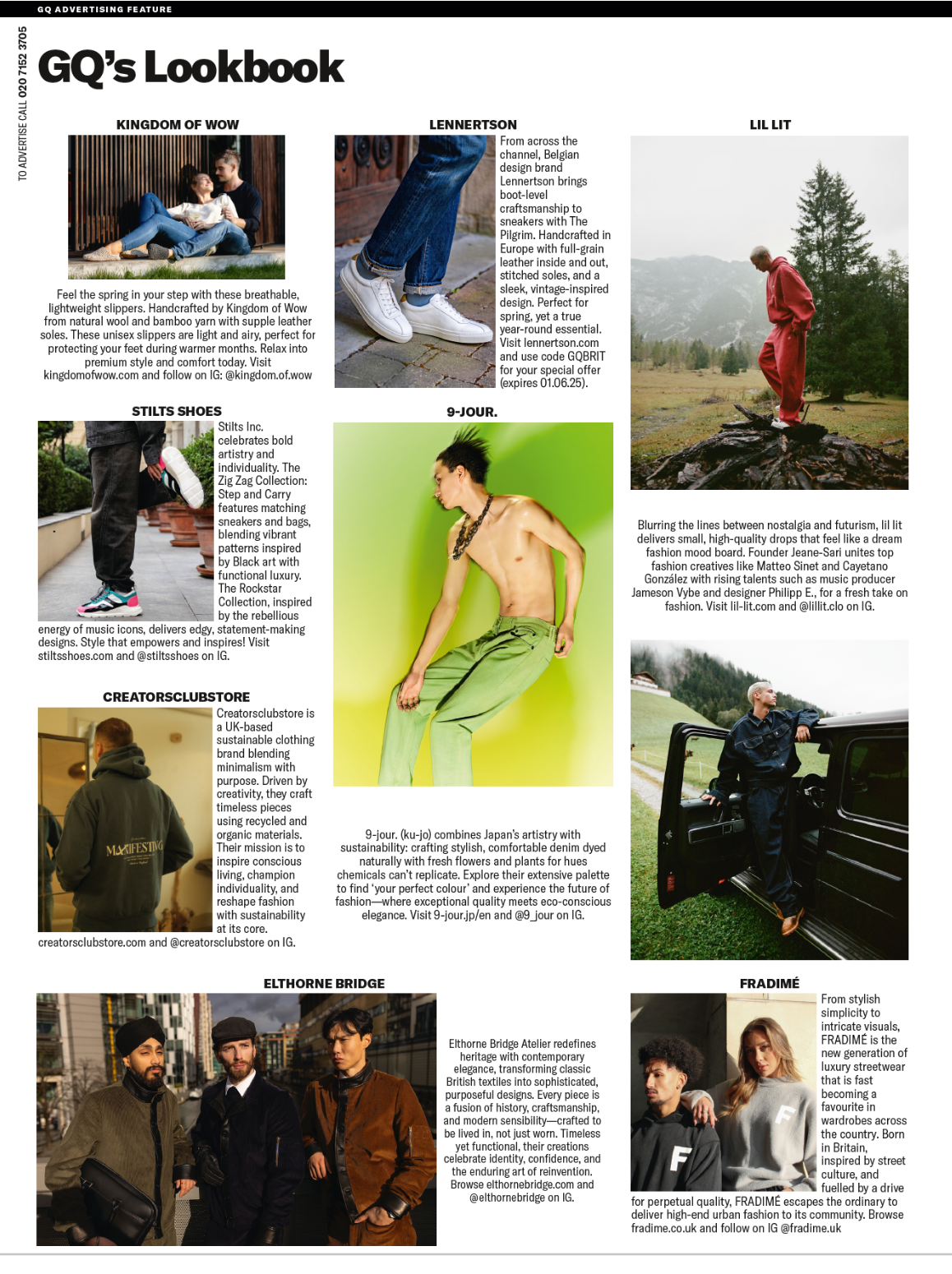 GQ UK magazine feature with Kingdom of Wow