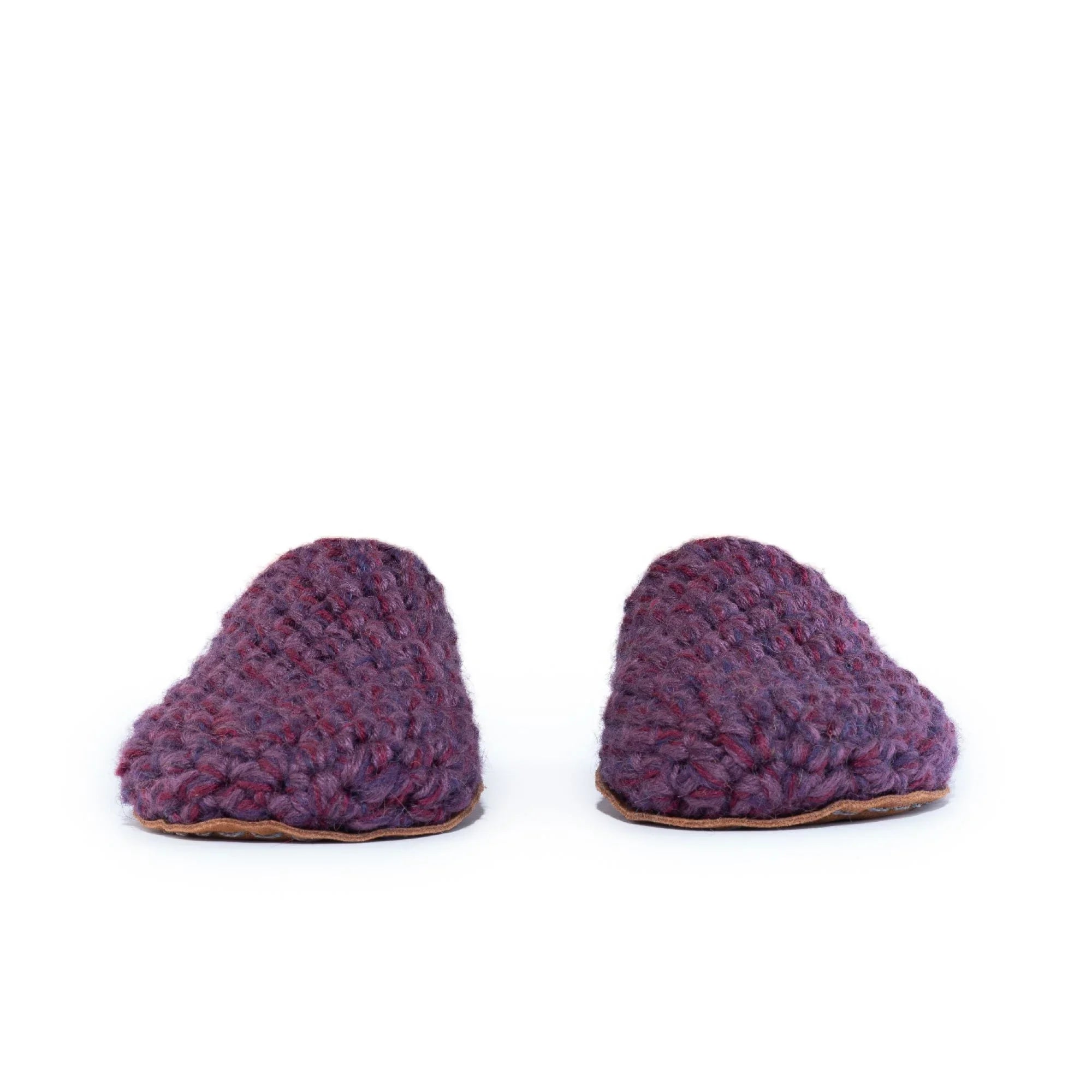 Purple Original Wool Slippers by Kingdom of Wow_front view