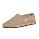 Beige espadrille shoe on a white background