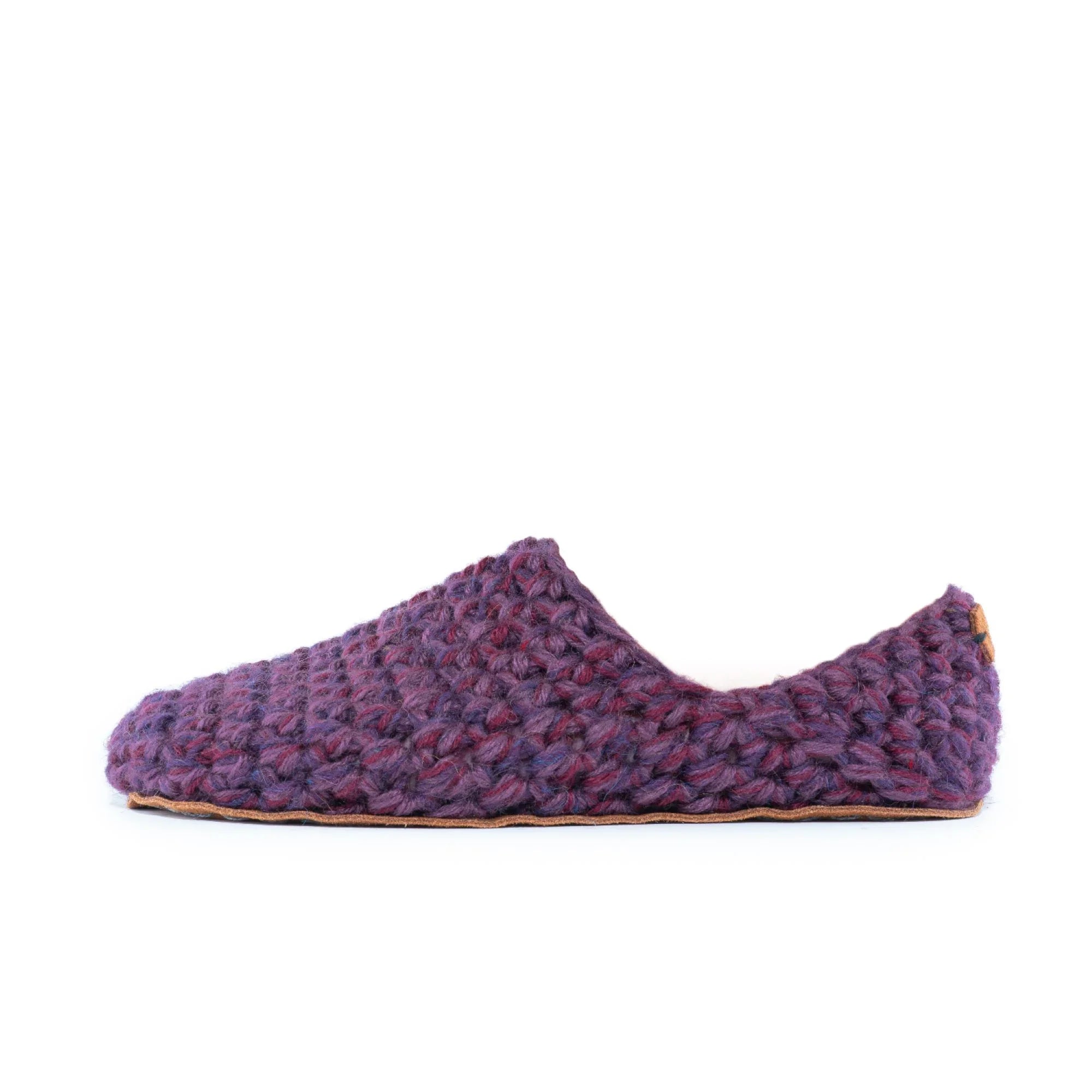 Purple Original Wool Slippers by Kingdom of Wow_side view