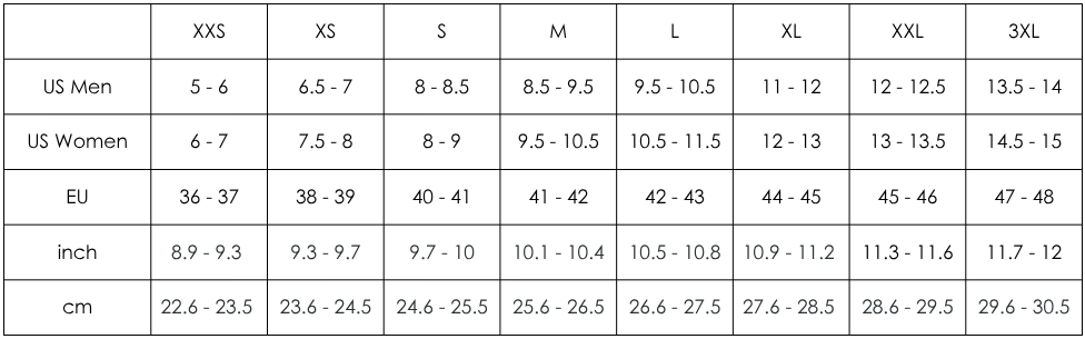 Kingdom of Wow Sippers Size Chart