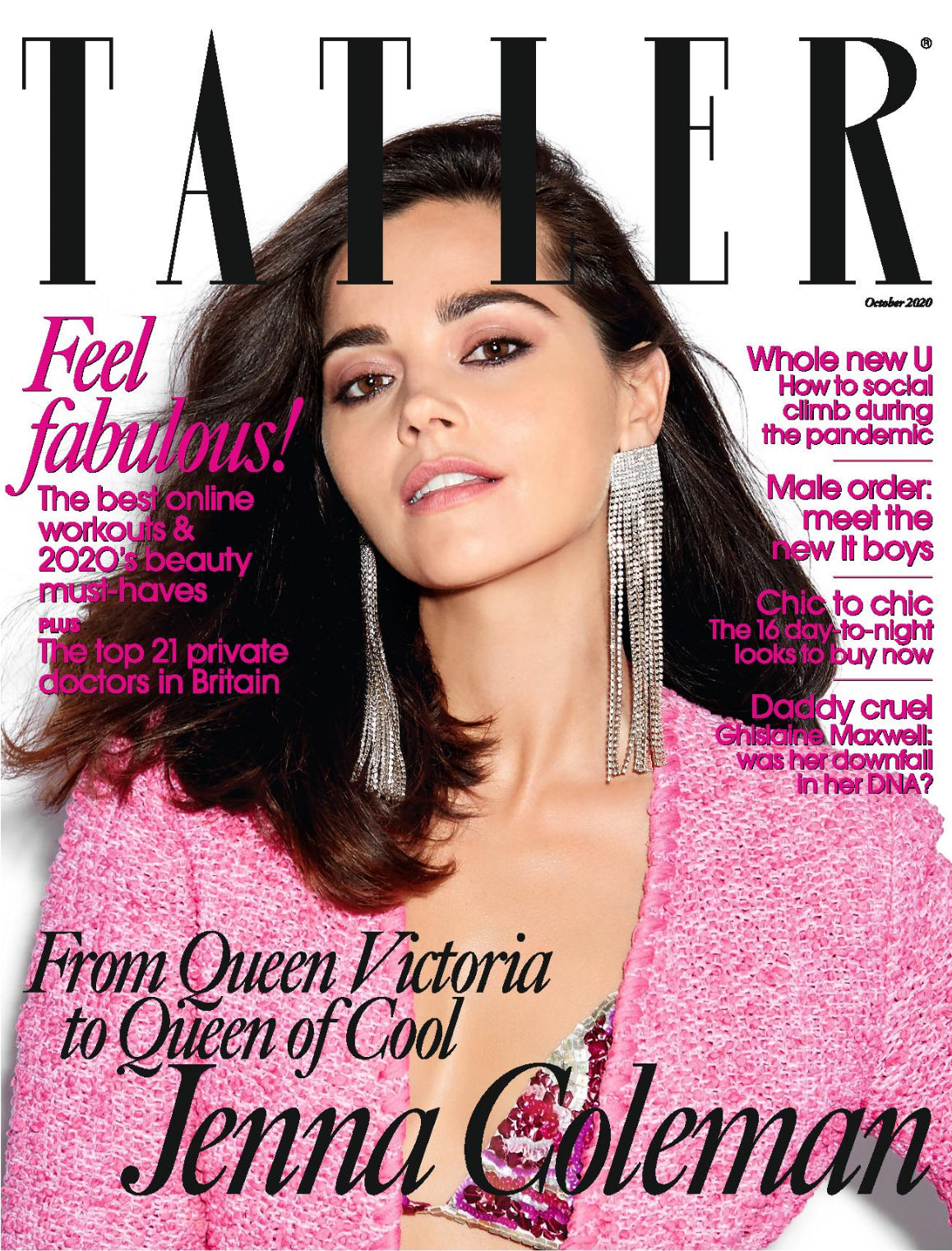 Tatler UK magazine cover with Jenna Coleman_October 2020