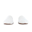 White Original Wool Slippers By Kingdom of Wow_front view