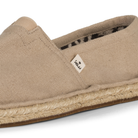 Beige espadrille shoe with KOW brand logo on a white background