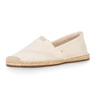 Handmade espadrilles for men in off white cotton canvas_side view