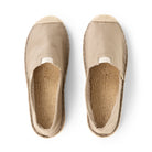 Handmade espadrilles for men in beige cotton canvas_top view