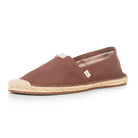 Handmade espadrilles for men in terracotta cotton canvas_side view