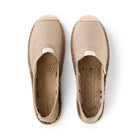 Handmade espadrilles for women in beige cotton canvas_top view