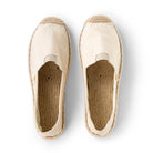 Handmade espadrilles for women in off white cotton canvas_top view