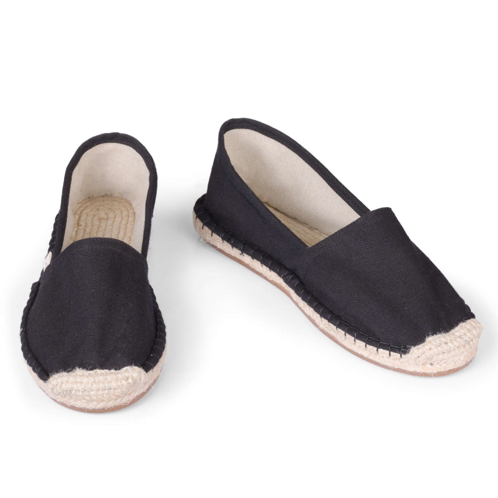 Jet Black Espadrilles Unisex view from Front