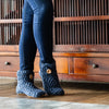 Extra chunky wool slippers handmade by KOW in charcoal gray