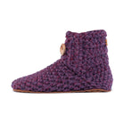 Classic purple lavender high top bootie wool slipper by Kingdom of Wow_side view