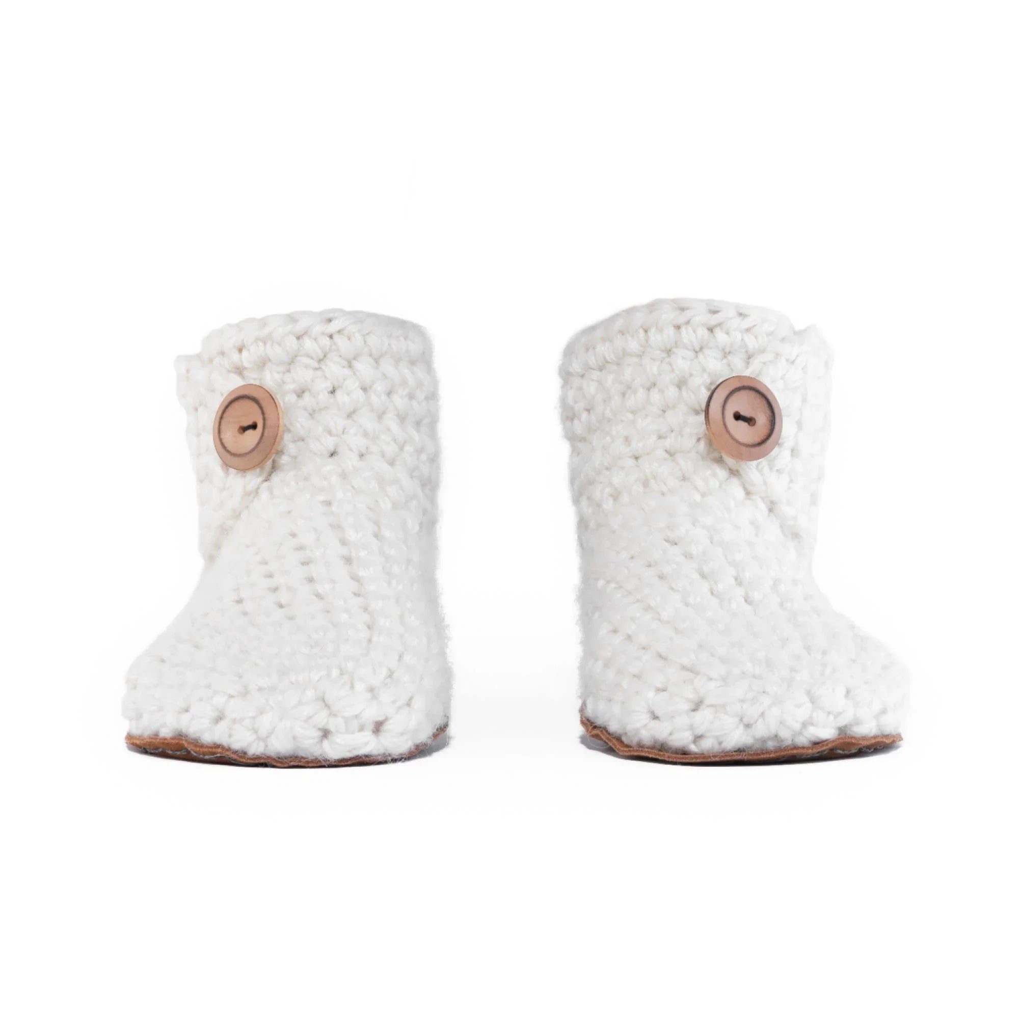 Classic white high top bootie wool slipper by Kingdom of Wow_front view