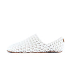 White Original Wool Slippers By Kingdom of Wow_side view