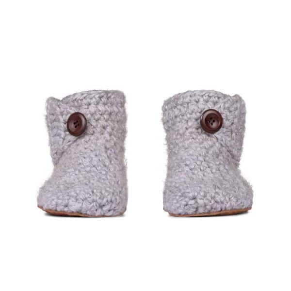 Soft Gray High Top Wool Slippers for Men and Women