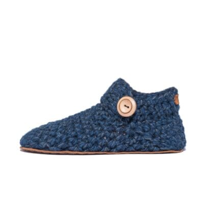 Midnight Blue Bamboo Wool Slippers