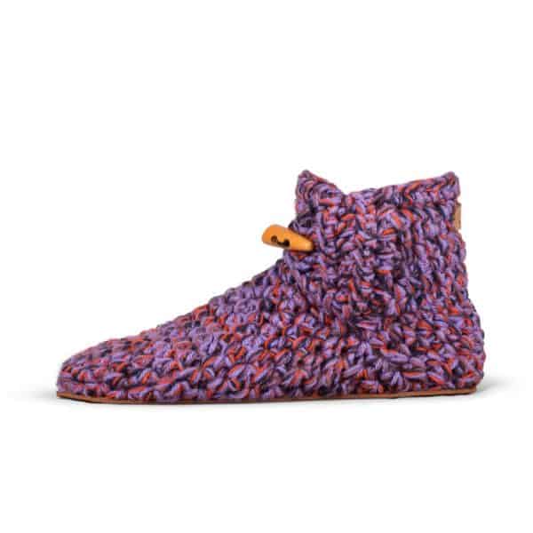 So 70s Purple Wool Slippers for Women