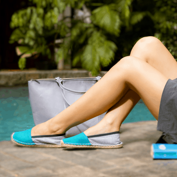 Handmade Espadrilles for Women | Turquoise Curacao Blue