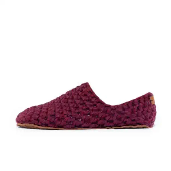Original Mulberry Red Bamboo Wool Slippers for Men and Women