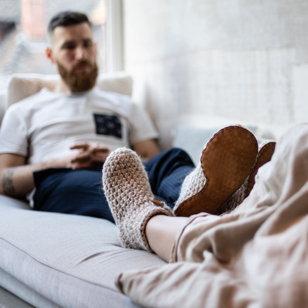 Handmade Wool Slippers in Beige by Kingdom of Wow