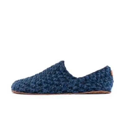 Midnight Blue Wool Bamboo Slippers