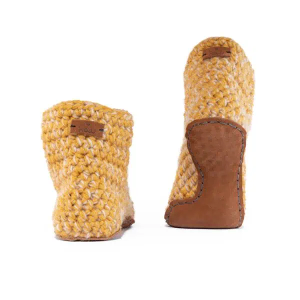 Butterscotch Yellow High Top Wool Bamboo Slippers by Kingdom of Wow